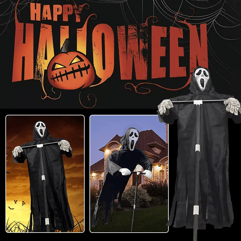 Scary Ghost Scarecrow - Halloween Dekoration für Garten und Hof, Scary Scarecrow Swinging in the Wind