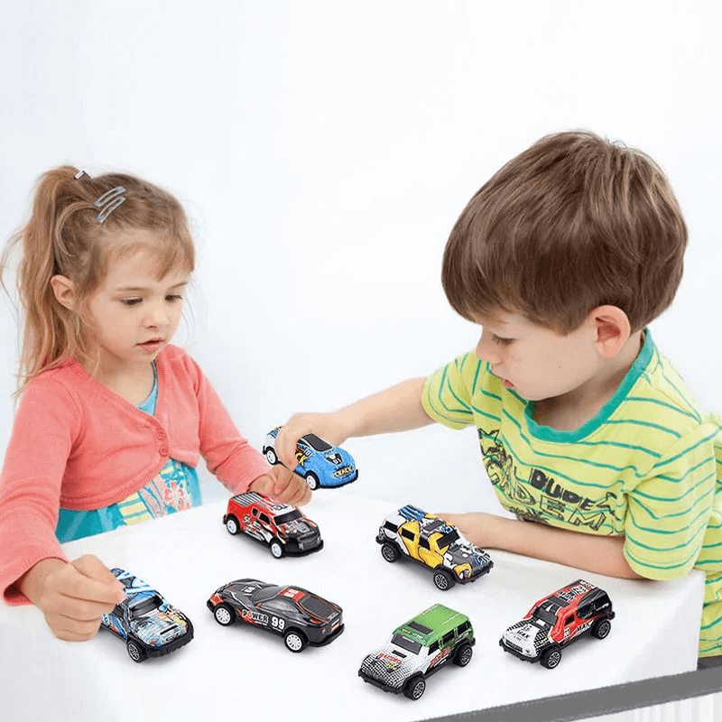Mini-Rennwagen-Set für Kinder - robuste Konstruktion und Federung