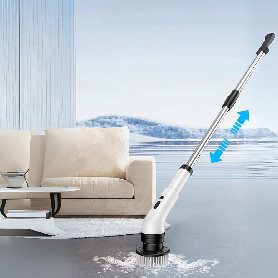SpinClean – 9-in-1-Elektrobürste mit Stiel für schonendes Putzen