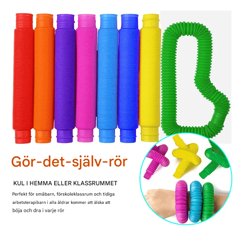 Buntes Pop Tube Spielzeug - Sensorisches und dehnbares Spiel für die Kreativität und Motorik von Kindern