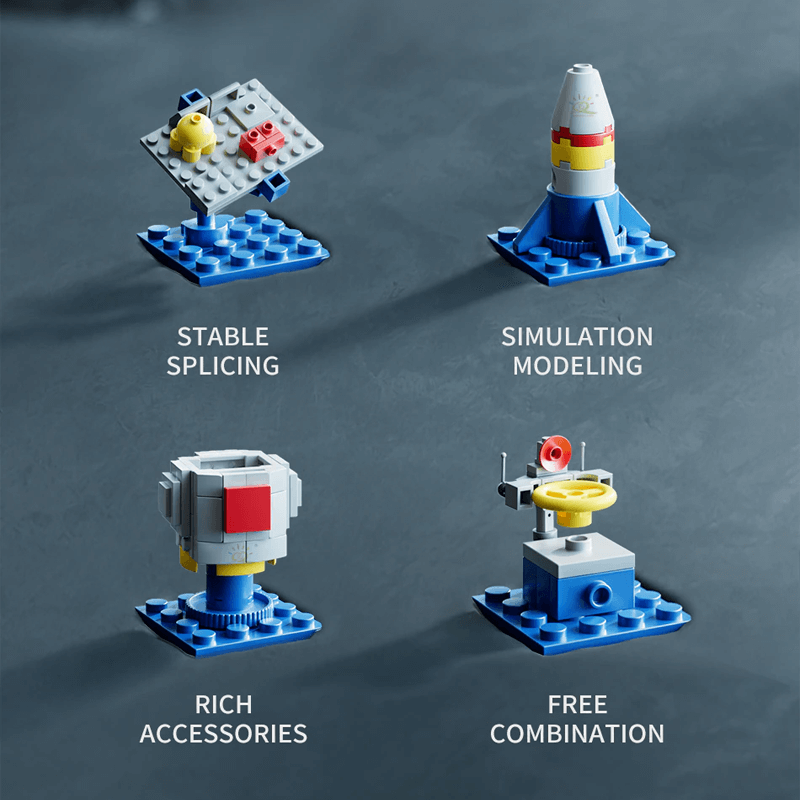 Raketenbauklötze - Kreatives Bauspielzeug für Kinder, Weltraumraketen-Bausätze und DIY-Bauklötze