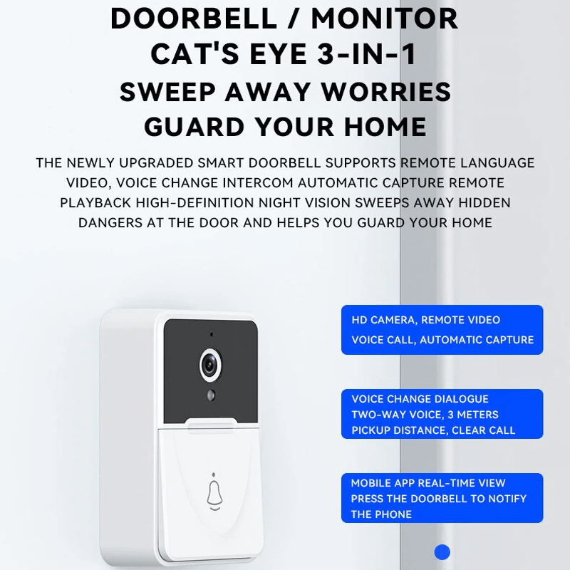 Intelligente drahtlose Türklingel mit Kamera - WiFi-Video-Türklingel