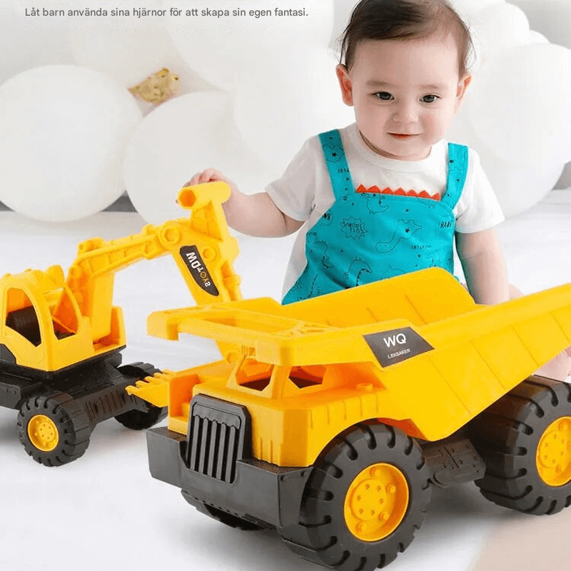 Bagger und Muldenkipper Spielzeug - Trägheitsbewegung und fantasievolles Spiel