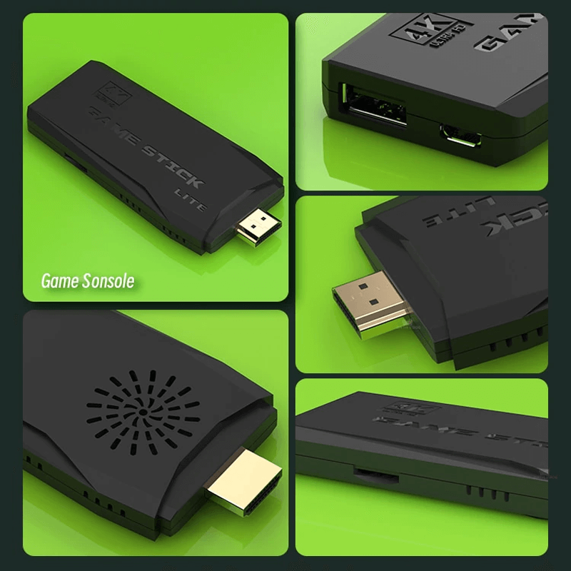 Kabellose Retro-Spielkonsole mit 20.000 klassischen Spielen, 4K TV Game Stick