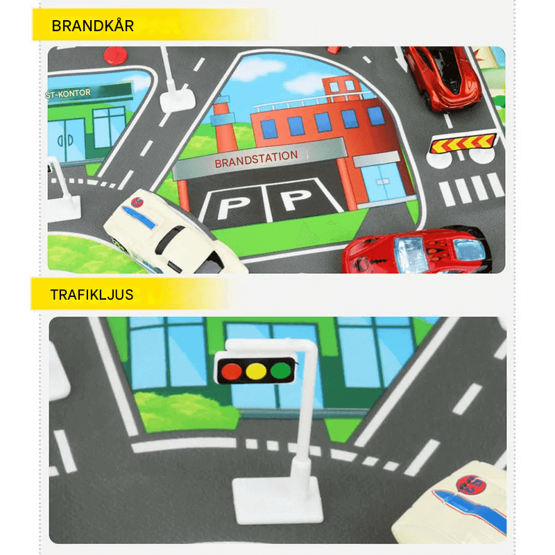 Urban inspirierte Spielmatte - Roadmap Poster für kreatives und pädagogisches Spielen