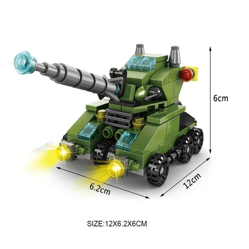 6-in-1-Bausatz-Fahrzeugset für Kinder | Feuerwehrauto, Panzer & Hubschrauber – STEM-Spielzeug für kreatives Spielen & Lernen (6–10 Jahre)