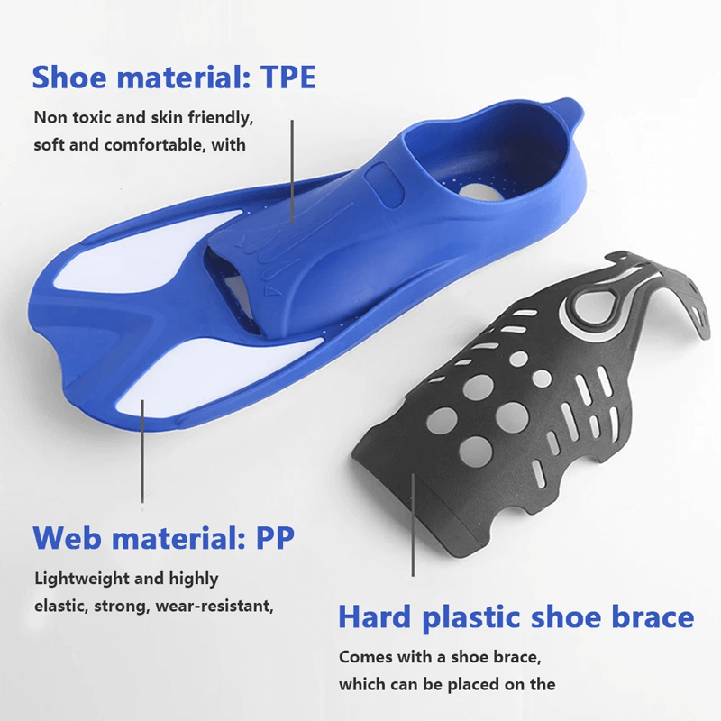 Langlebige Flossen Schwimmflossen mit kurzen Blättern