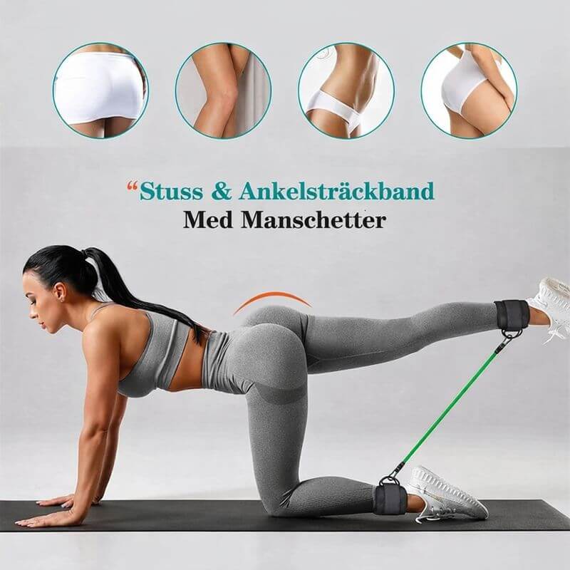 BootyFlex – Knöchelbasiertes Widerstandsband-Set mit einstellbarer Belastung für Beine, Hüften und Heimtraining