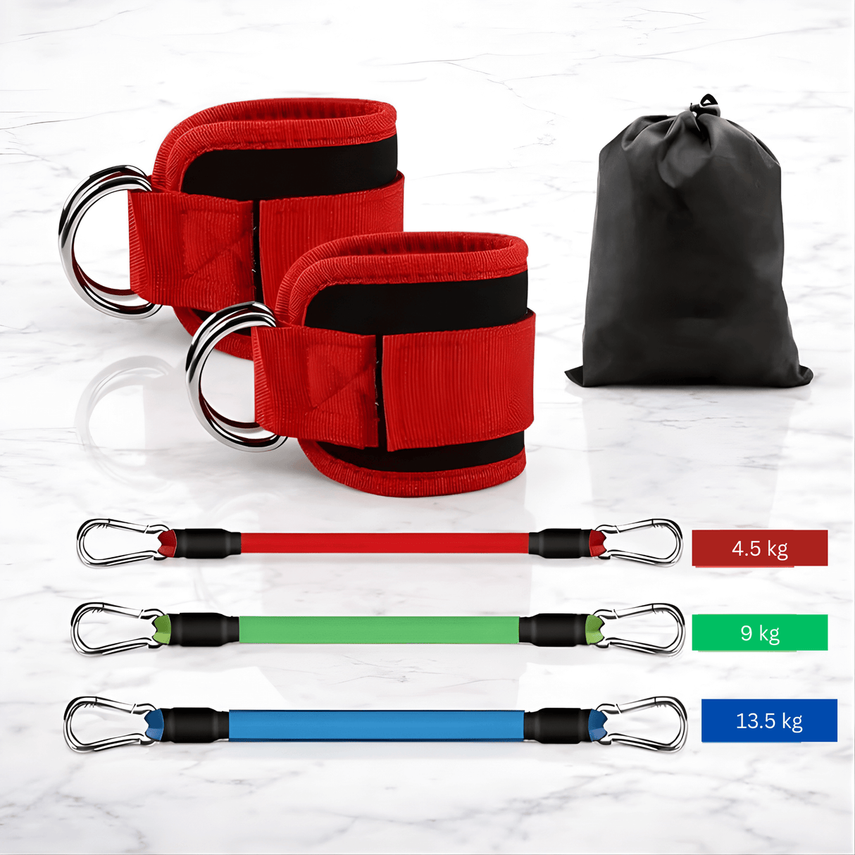 BootyFlex – Knöchelbasiertes Widerstandsband-Set mit einstellbarer Belastung für Beine, Hüften und Heimtraining