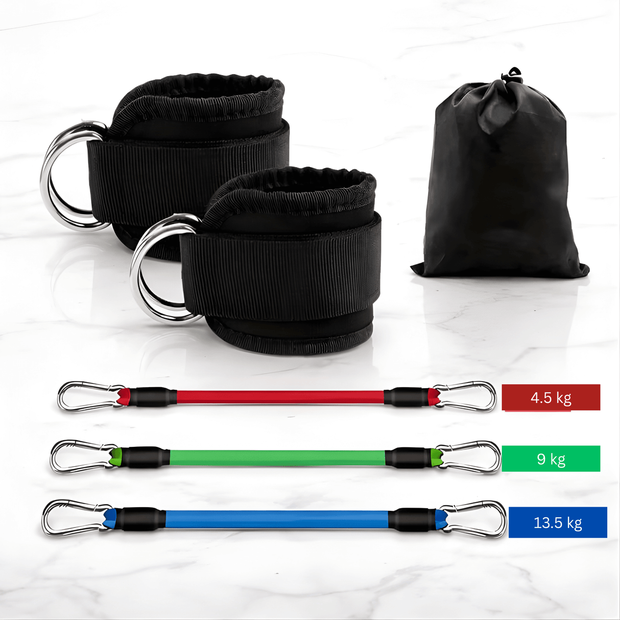 BootyFlex – Knöchelbasiertes Widerstandsband-Set mit einstellbarer Belastung für Beine, Hüften und Heimtraining