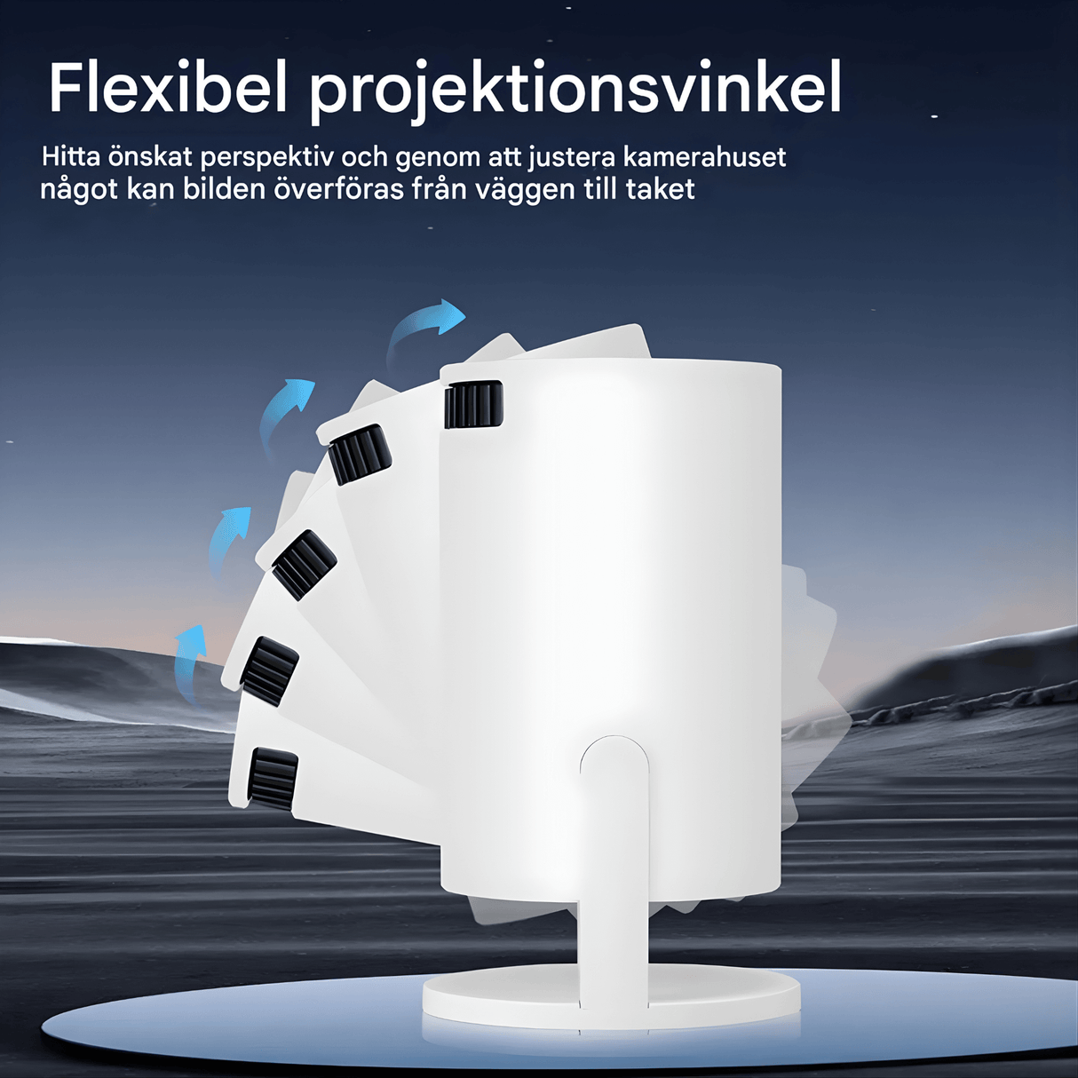 MiniBeam – Trådlös Mini Projektor med Skärm Delning, 500 ANSI Lumen och 16:9 Stöd för Hem, Kontor och Resa