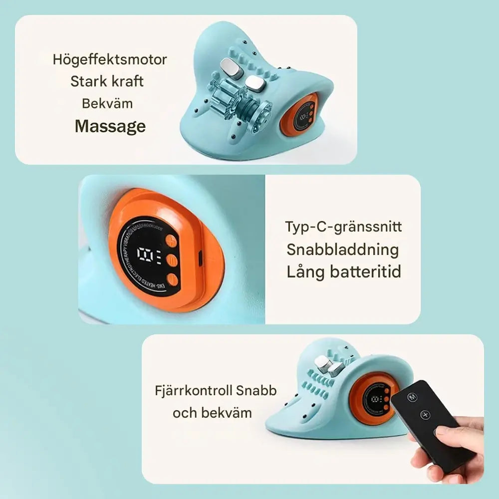 ThermaEase - Elektrisches Nackenmassage-Kissen mit Wärme- und EMS-Technologie