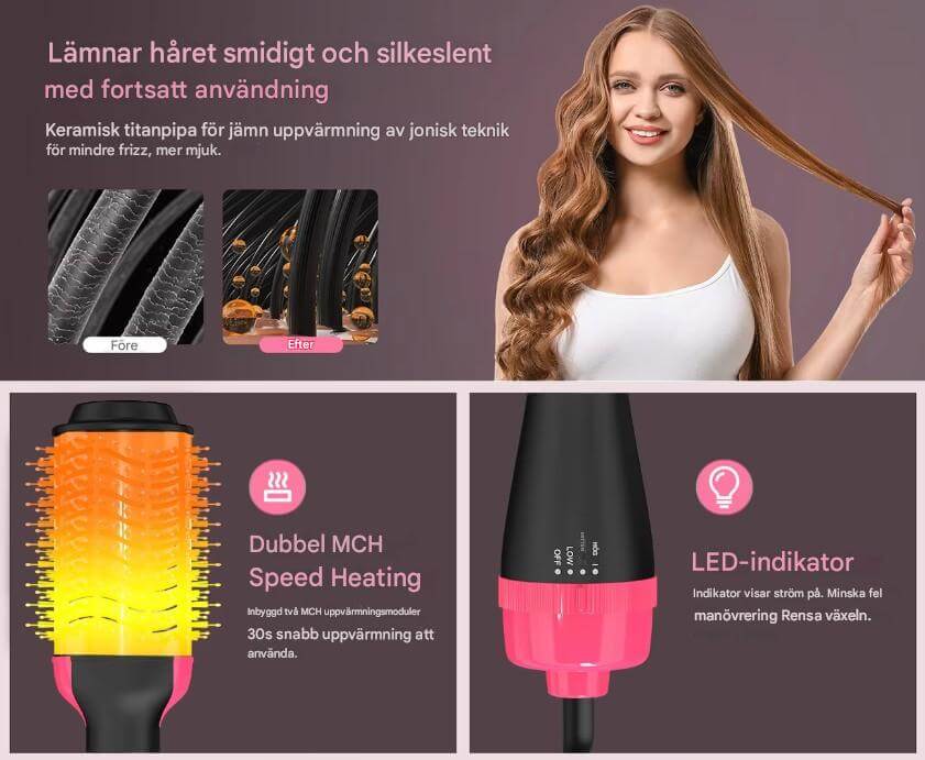StylePro - 4-in-1-Heißluftbürste zum Föhnen, Volumisieren und Stylen | Einfaches Haarstyling mit einem Gerät