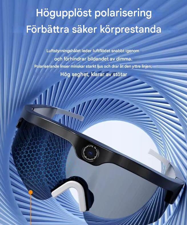 SmartSol - Sonnenbrille mit integrierter Kamera und drahtlosen Kopfhörern | Kompakt und funktional für aktive Abenteuer