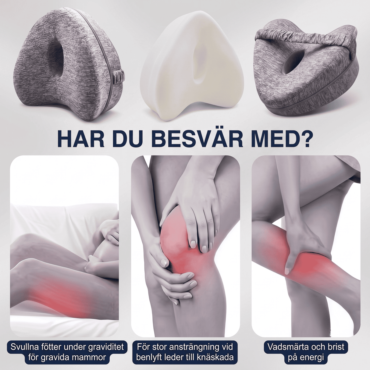SleepAlign – Ergonomisches Memory-Schaum-Kissen für Beine und Knie, für Seitenschläfer – Lindert Schmerzen in Hüfte, Rücken und Ischias