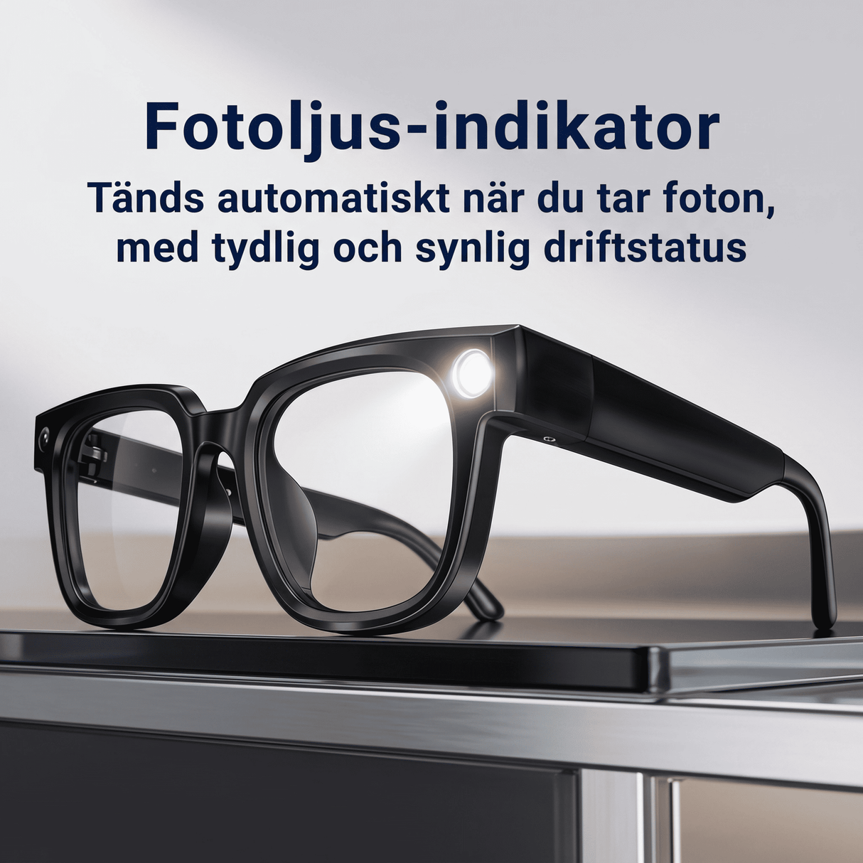 VoxLens – Smarta AI-Glasögon med Kamera, Realtidsöversättning och Röststyrning – 4K Video, Samtal och Musik