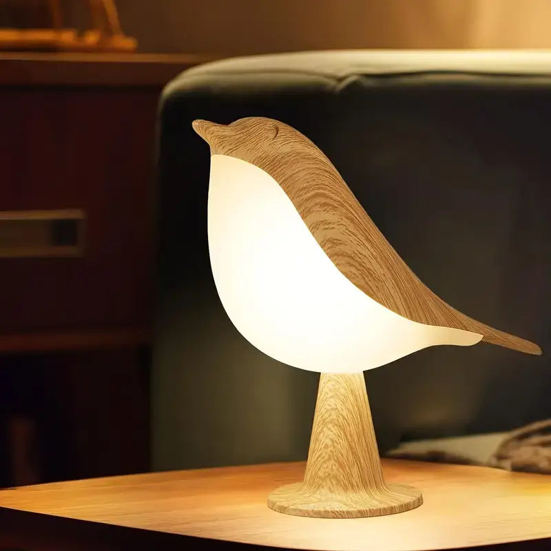 FeatherGlow - LED-Vogel-Nachtlicht mit Touch Control | Dekorative & Entspannende Beleuchtung für Schlafzimmer und Wohnzimmer