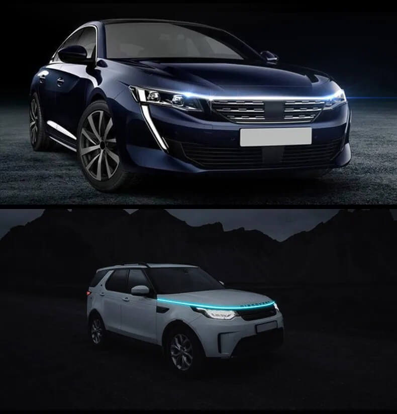 GlowTail - LED DRL Autoscheinwerfer | 150cm Sequentieller Lichtstreifen mit wasserfestem Design