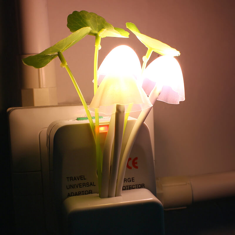 GlowLush - Sensorgesteuertes LED-Nachtlicht mit Schwammdesign | Sanfte Beleuchtung für verträumte Abende