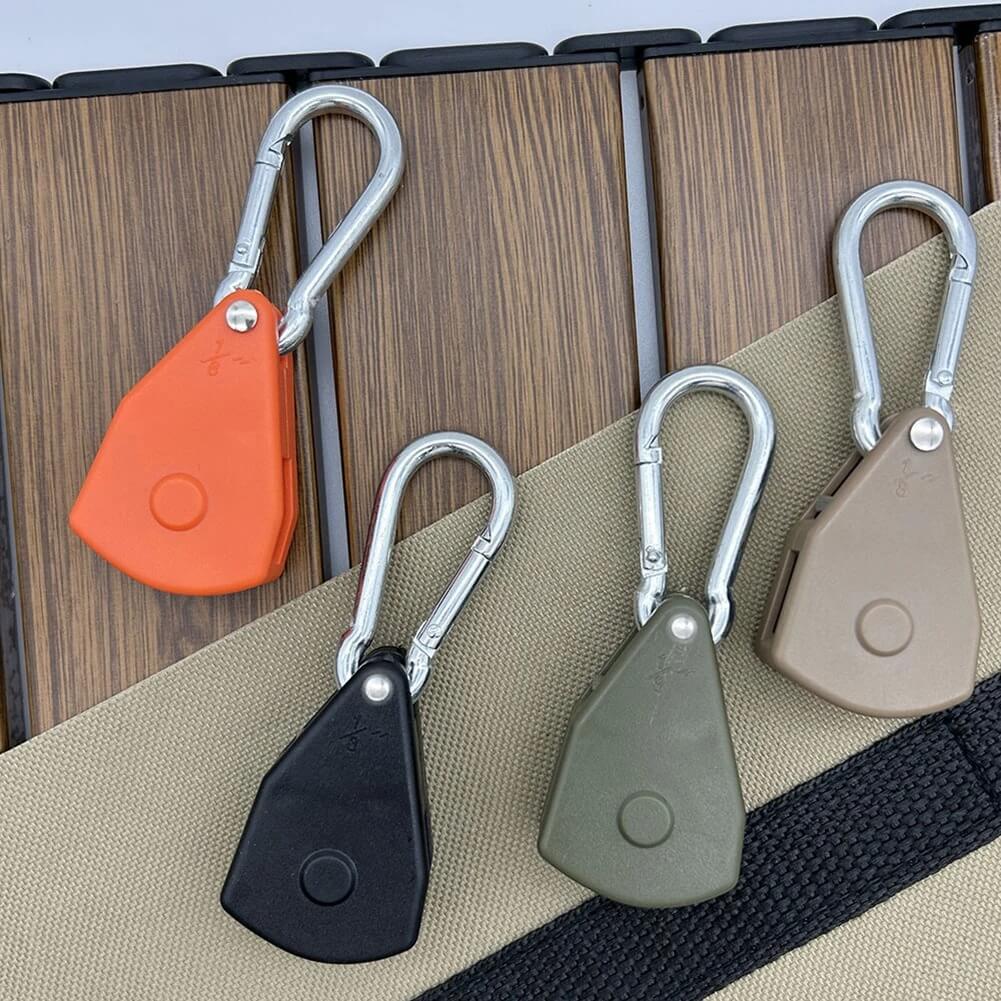 ReflectaCord - Reflektierende Zeltschnur 5M mit verstellbarer Umlenkrolle für Camping