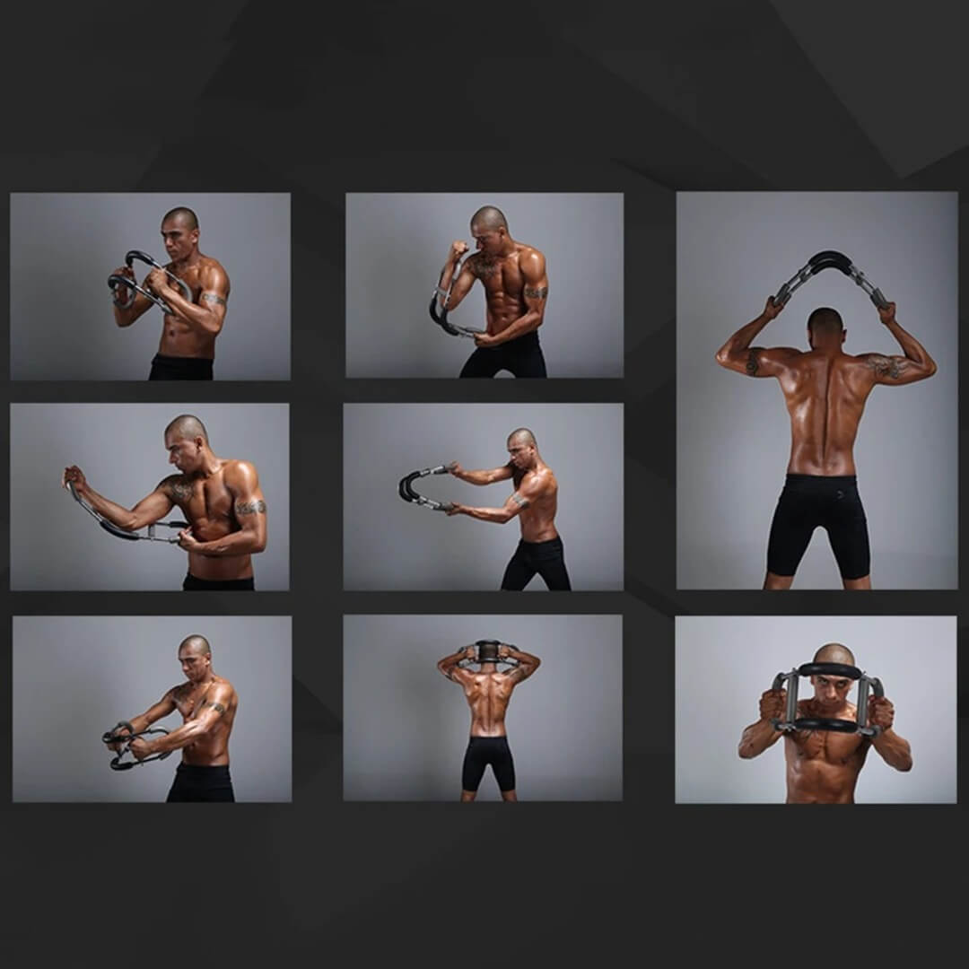 PowerFlex - Verstellbarer Brust & Armtrainer | U-förmiger Expander für Krafttraining mit griffsympathischem Schaumstoff