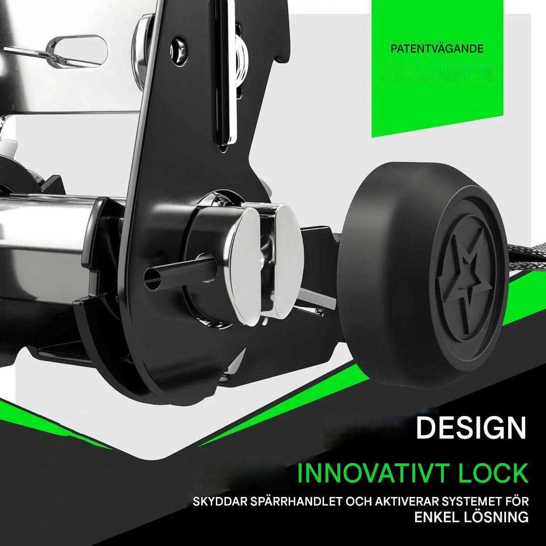 TightHold - Retractable Lashing Kit 4er-Pack | Selbstaufrollende Zurrmittel für einfache und stabile Ladungssicherung