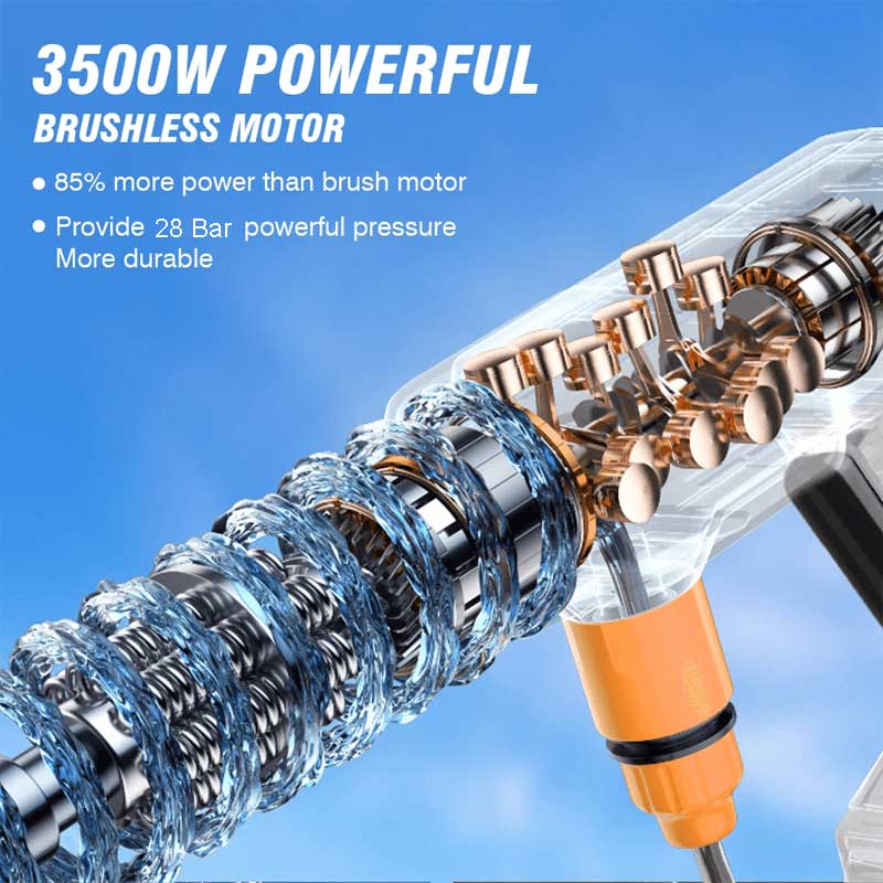 AquaJet Leistungsstarker Akku-Hochdruckreiniger 3500W 28 Bar