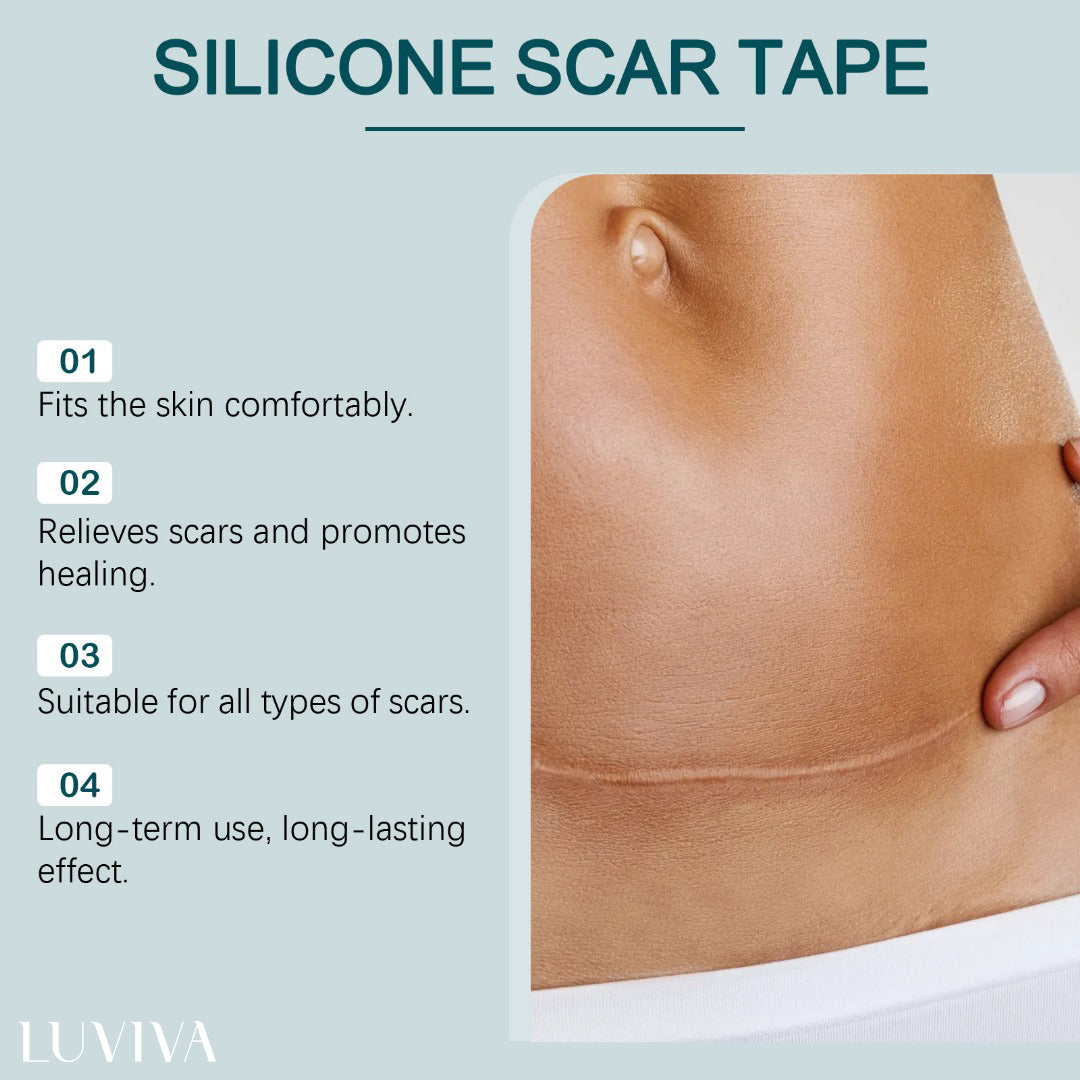 Luviva - Fortschrittliches Silikonband zur Narbenbehandlung & Falten