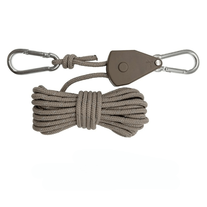 ReflectaCord - Reflektierende Zeltschnur 5M mit verstellbarer Umlenkrolle für Camping