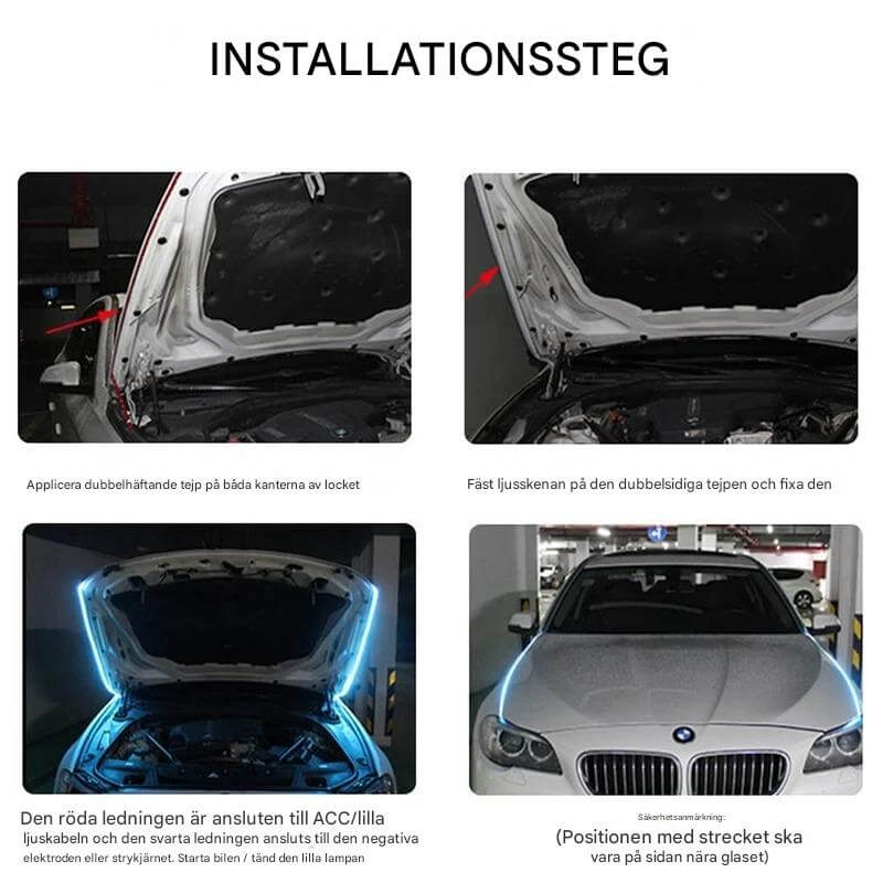 GlowTail - LED DRL Autoscheinwerfer | 150cm Sequentieller Lichtstreifen mit wasserfestem Design