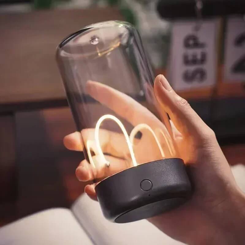 QuantumGlow - Tragbare LED-Leuchte mit magnetischem und flexiblem Glühfaden | USB-C wiederaufladbare Umgebungsbeleuchtung