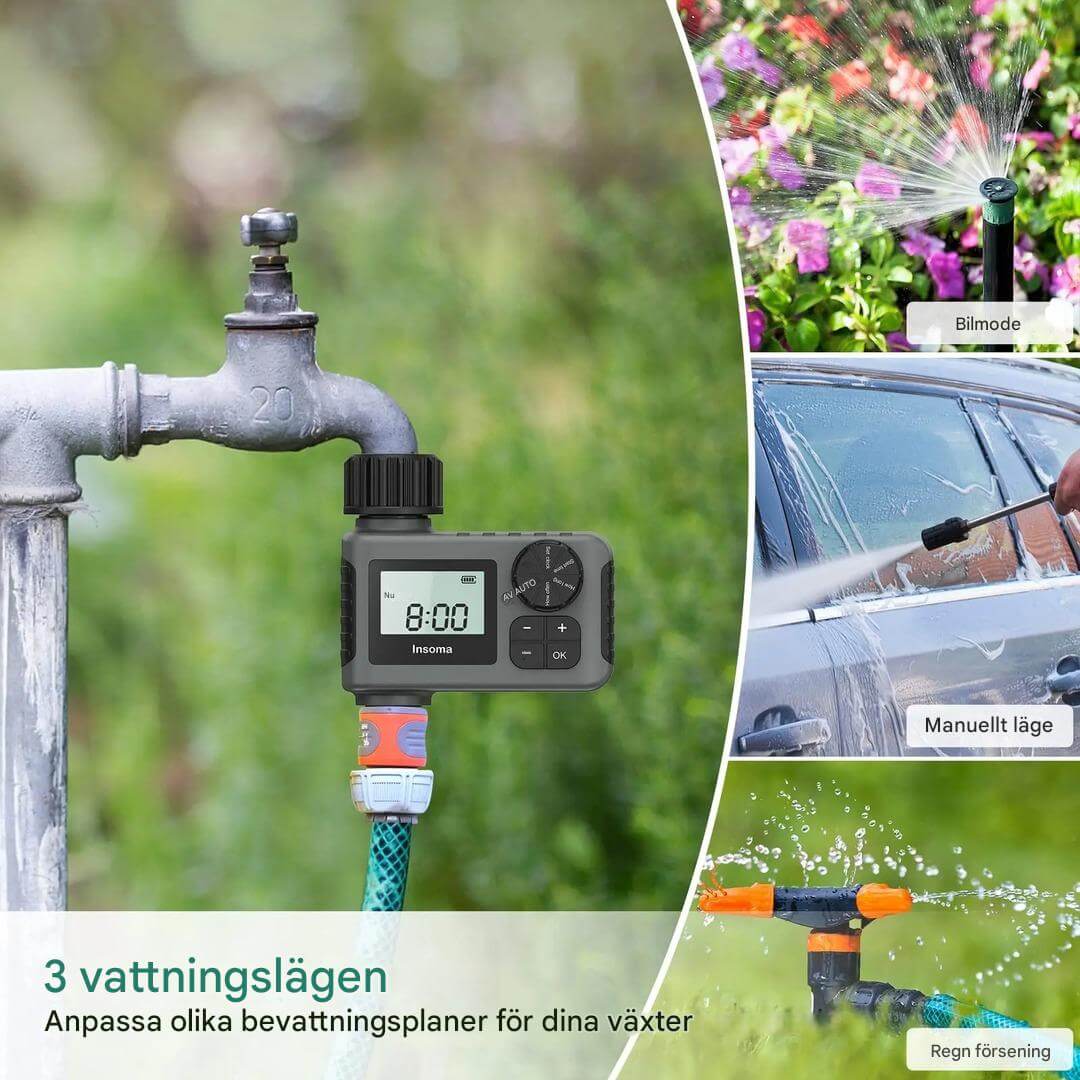 AquaSentry - Automatische Bewässerungsuhr mit LCD-Display und intelligenter Regenverzögerung | Für eine einfachere Gartenarbeit