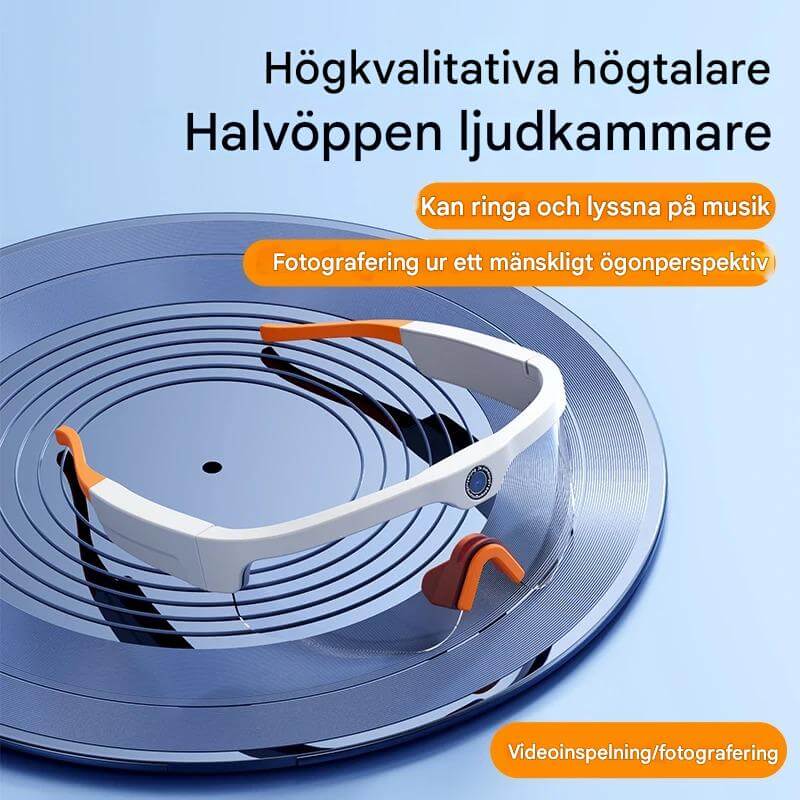 SmartSol - Sonnenbrille mit integrierter Kamera und drahtlosen Kopfhörern | Kompakt und funktional für aktive Abenteuer