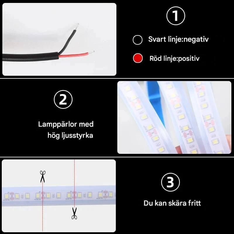 GlowTail - LED DRL Autoscheinwerfer | 150cm Sequentieller Lichtstreifen mit wasserfestem Design