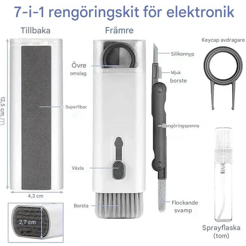 CleanMate - 7-in-1 Keyboard Cleaning Kit & Kopfhörer | Smart Care Solution für Computer & Tech Gadgets