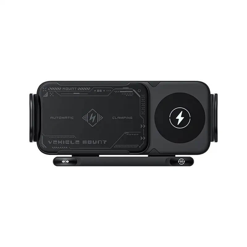 ChargeMount - Einstellbarer Smart Car Phone Halter mit 15W Wireless Charging Pad für klappbare Bildschirme