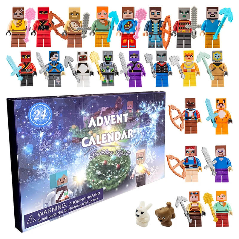 MiniCraft - Adventskalender mit 24-Tage-Countdown und Action-Figuren