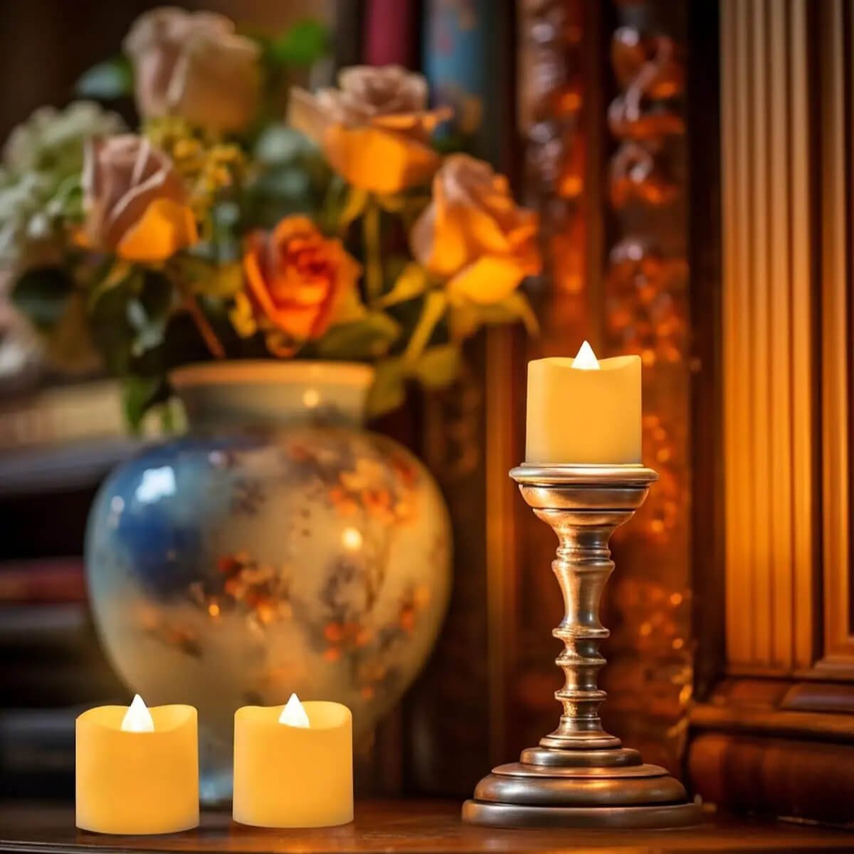 Flammenlose LED-Kerzen - Kreative Teelichter mit warmweißem Licht