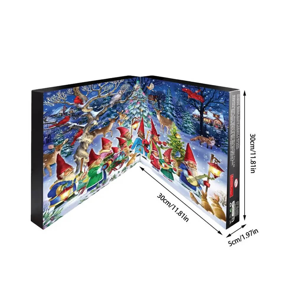 Weihnachtsmann & Halloween Adventskalender 2024 - Countdown mit Sammelfiguren, kinderfreundliche Heimdekoration und Countdown-Kalender