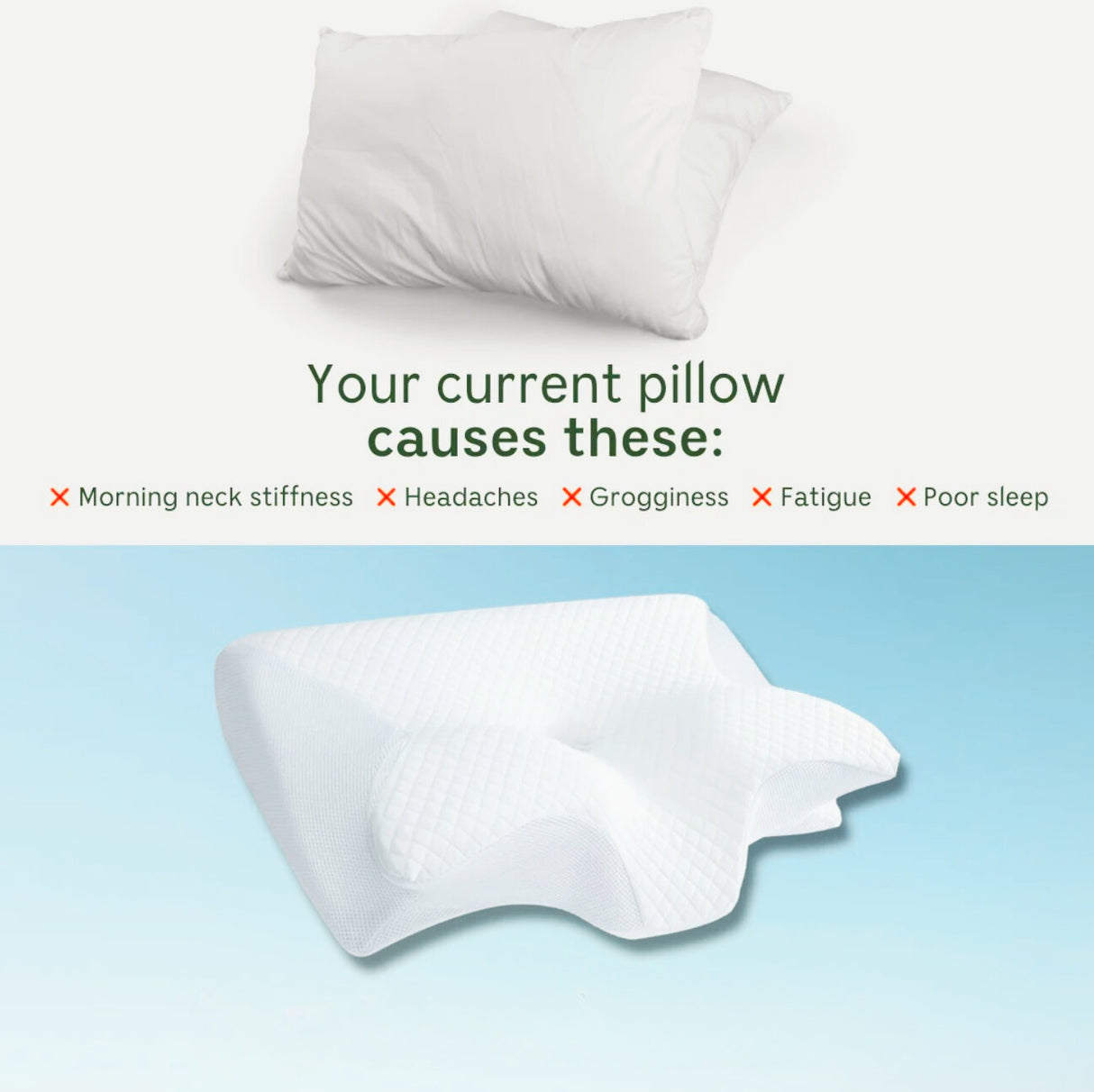 Snoozeit. – Ergonomisches & bequemes orthopädisches Nackenkissen