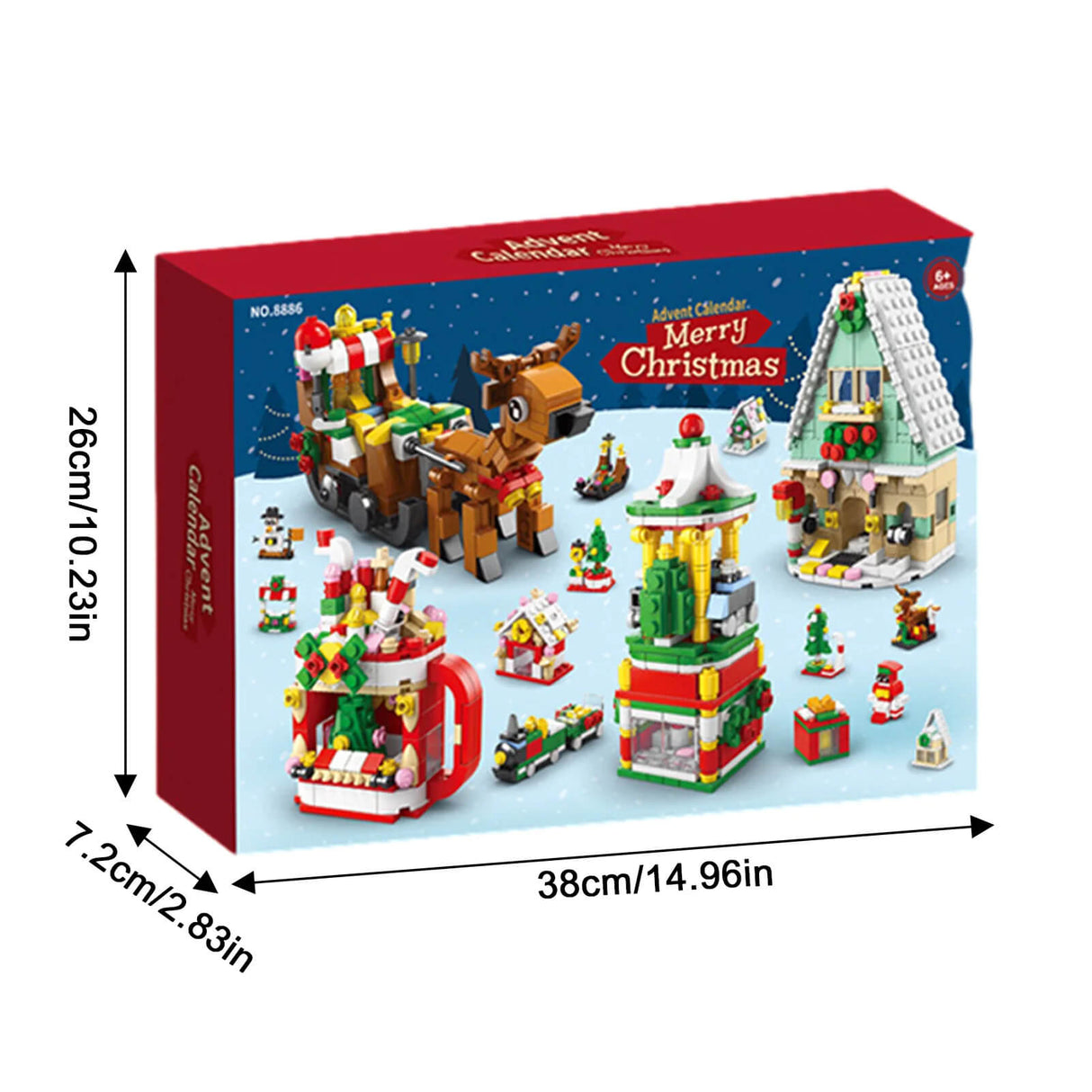 Weihnachts-Adventskalender Bauklötze für Kinder - 24 Tage Countdown mit großem Baukasten, perfektes DIY-Weihnachtsgeschenk für Kinder