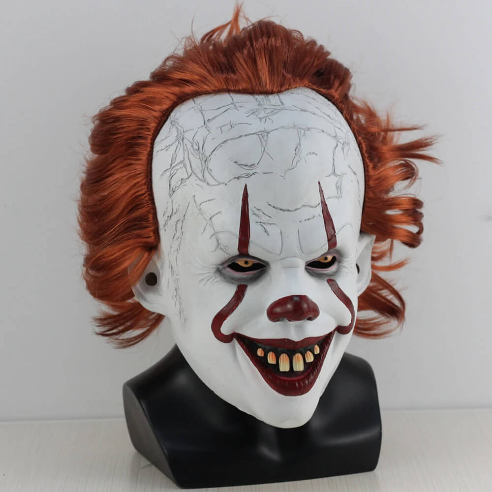 Halloween Pennywise Clown Maske - gruseliger Dämonenclown für Halloween und Karneval