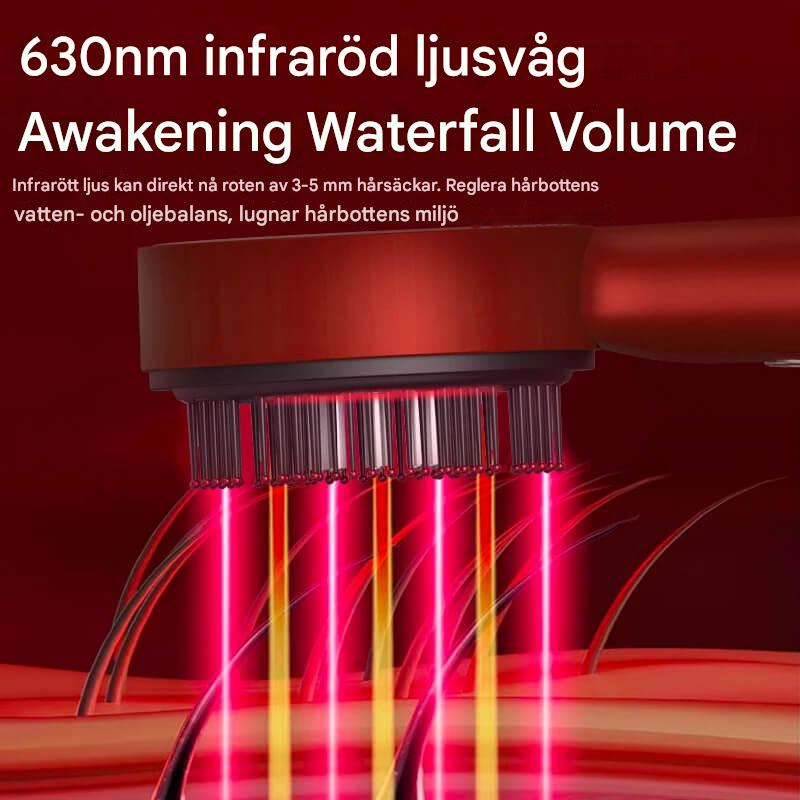 Elektrischer Massagekamm mit Rotlichttherapie - mit Ölspender