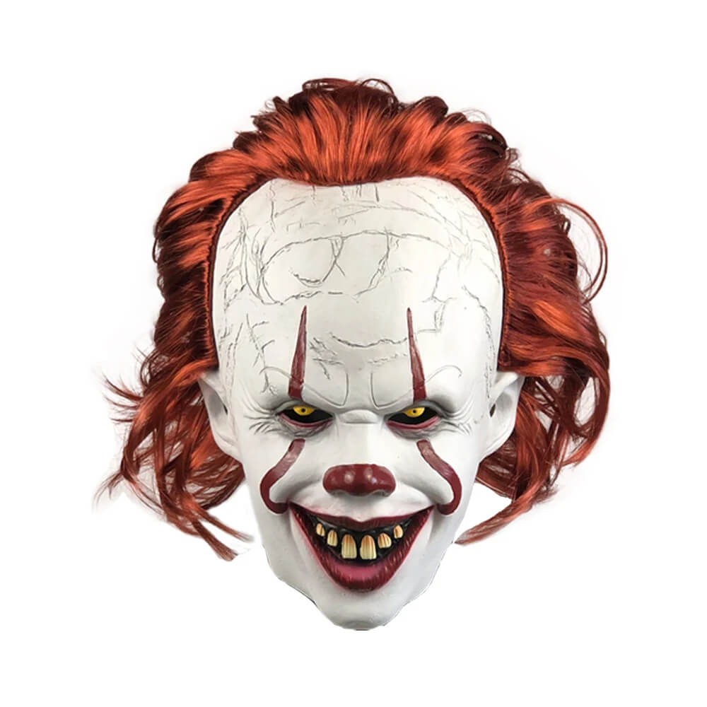 Halloween Pennywise Clown Maske - gruseliger Dämonenclown für Halloween und Karneval