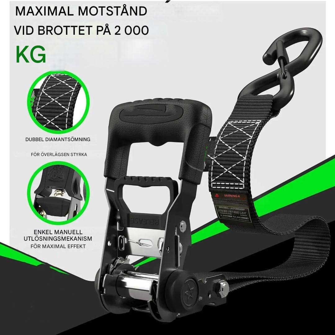 TightHold - Retractable Lashing Kit 4er-Pack | Selbstaufrollende Zurrmittel für einfache und stabile Ladungssicherung