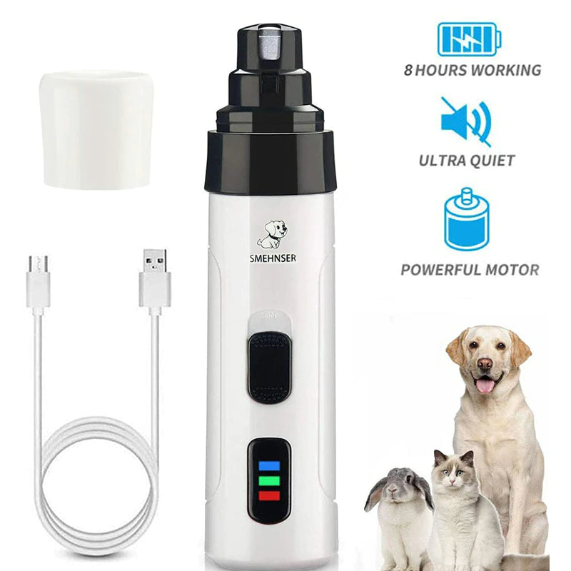 Elektrischer Nagelknipser & Haustier-Nageltrimmer | Leise & Schmerzfreier Hund-Nageltrimmer & Katze - Wiederaufladbar & Ergonomisches Design