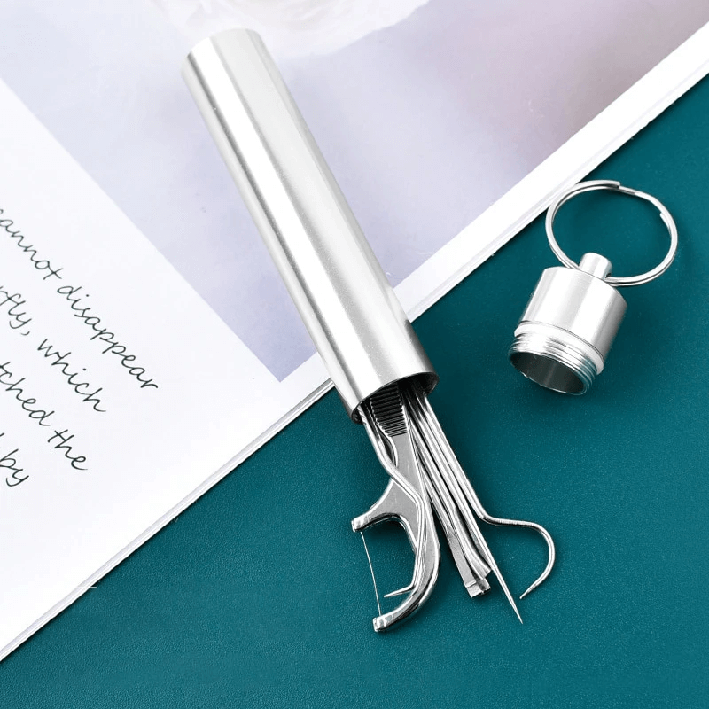 Zahnstocher-Set aus Edelstahl Wiederverwendbar