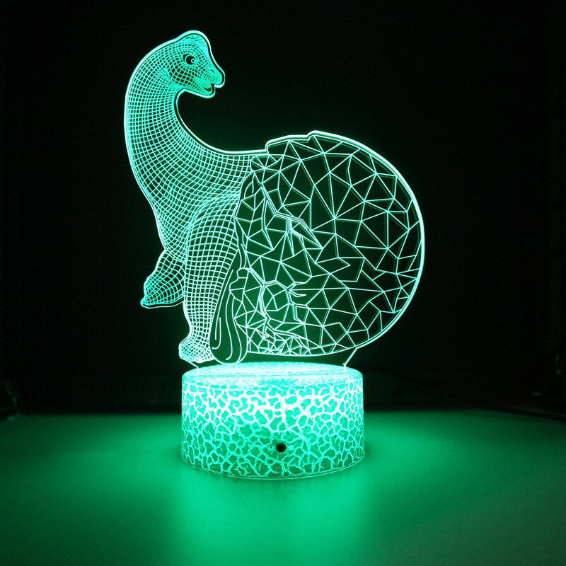 3D LED Lampe Dinosaurier