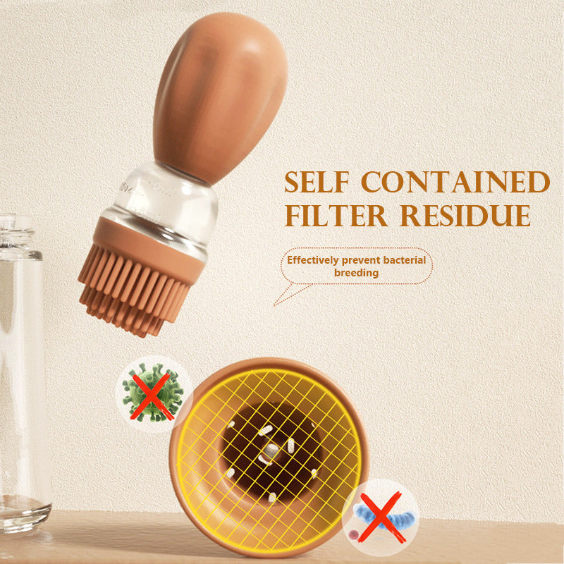 Glasölflasche mit Silikonbürste Küche Lebensmittel