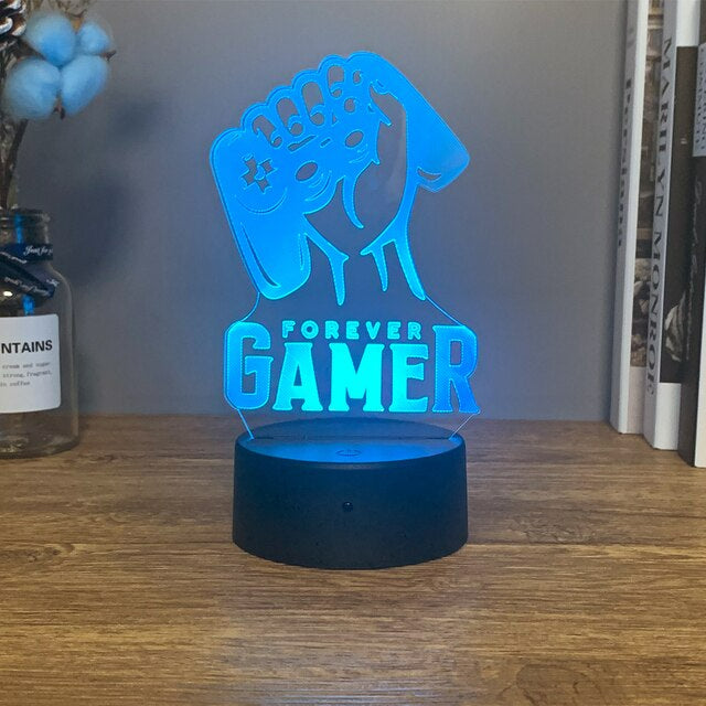 3D-LED-Lampe Gamer